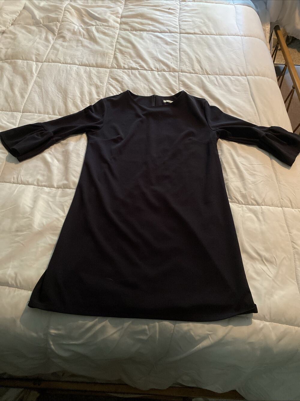 Laura Bianchi dress Navy Blue Medium Bell Sleeve Made In Italy
